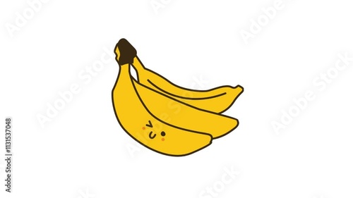  banana icon isolated on Transparent background. concept of healthy products and healthy lifestyle. photo