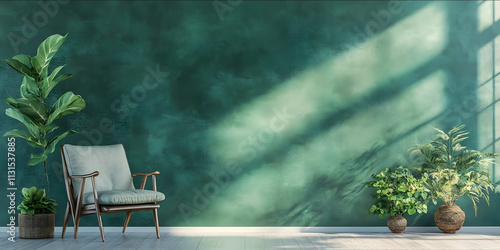 home wall painting with green color realistic photo 1200 pixel photo