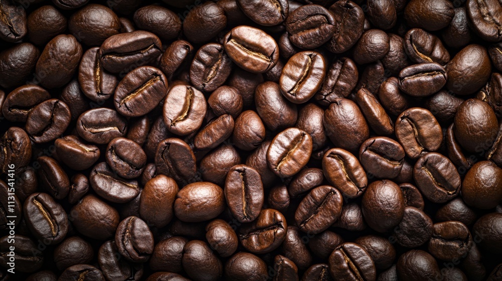 Obraz premium Close-up of roasted coffee beans