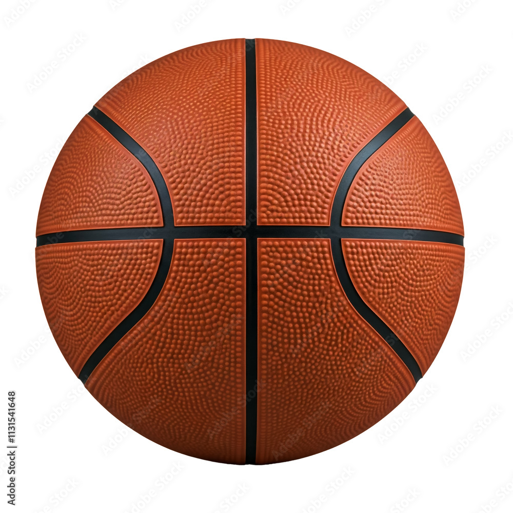 Obraz premium Closeup of a basket ball without shadow, isolated on white,