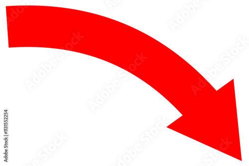 down curve right arrow