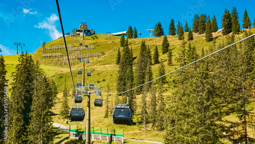 Alpine summer view at Mount Asitz, Leogang, Zell am See, Pinzgau, Salzburg, Austria photo