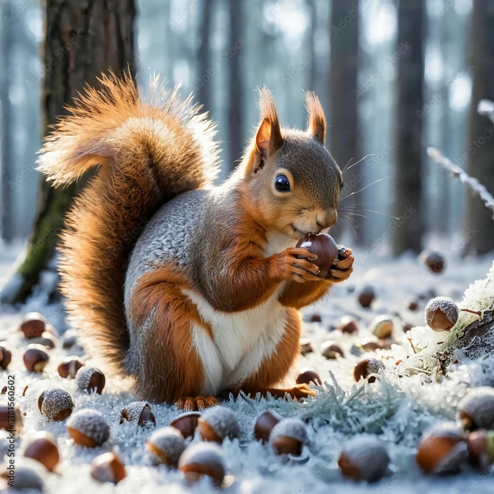 Obraz premium squirrel in the park