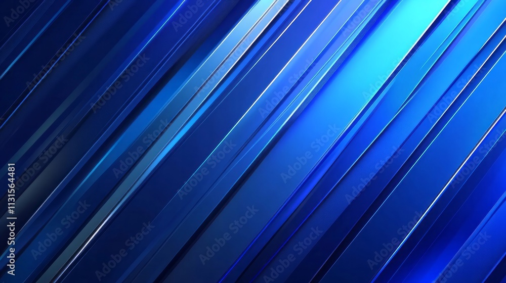 Obraz premium Blue abstract background. Geometric lines pattern. Modern shiny blue gradient lines. Futuristic technology graphic design. Suit for business 