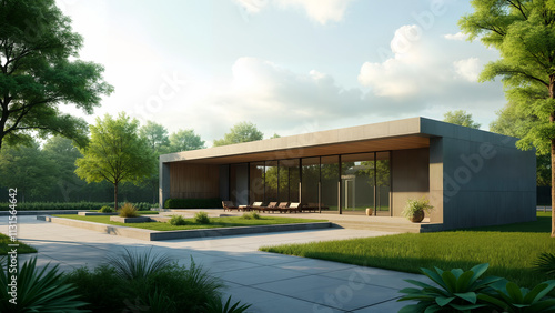 Serene Crematorium Design in Nature