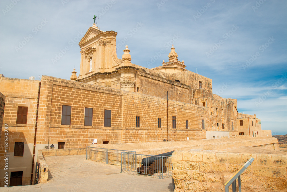 Gozo (Għawdex) Island Victoria massive fortification St. Johns Bastion Citadel (Cittadella) Cathedral of the Assumption (Il-Katidral ta' Għawdex) Malta