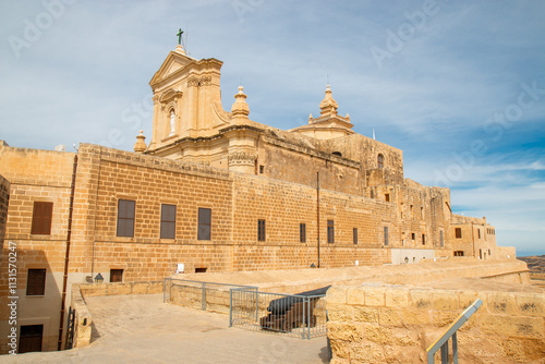 Obraz na płótnie Gozo (Għawdex) Island Victoria massive fortification St. Johns Bastion Citadel (Cittadella) Cathedral of the Assumption (Il-Katidral ta' Għawdex) Malta w salonie