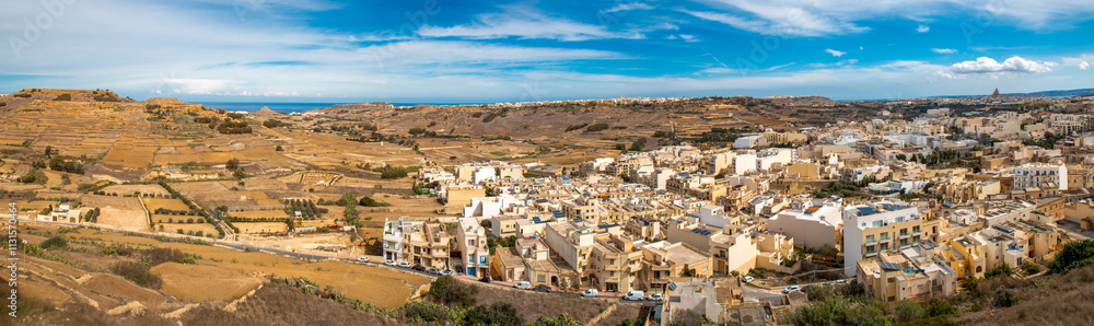 Gozo (Għawdex) Island Victoria, landscape and massive fortification St. Johns Bastion Citadel (Cittadella) Malta