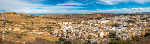 Obraz na płótnie Gozo (Għawdex) Island Victoria, landscape and massive fortification St. Johns Bastion Citadel (Cittadella) Malta w salonie