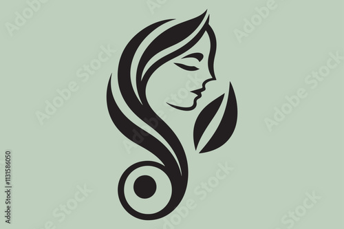 Vector Illustration of Monogram Beauty logo.