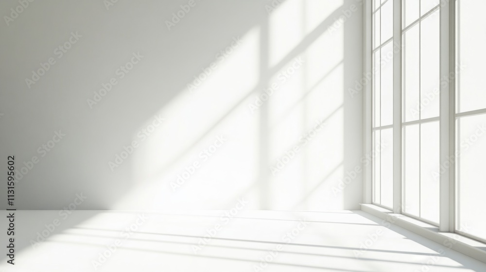 Fototapeta premium A clean white background with subtle shadow gradients, perfect for overlaying text or designs