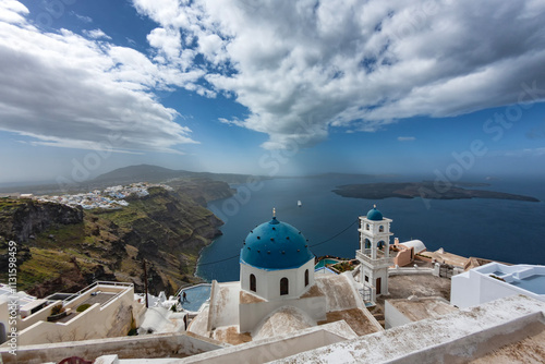 View of Fira, Santorini island