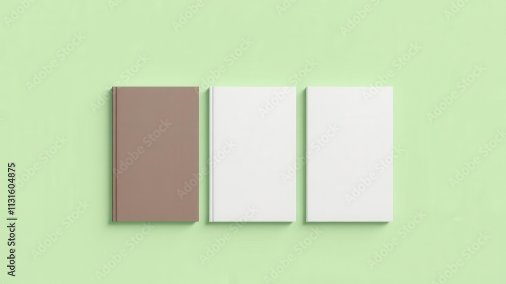 Fototapeta premium Book cover mockup set in three sizes showcasing a variety of design options, blank, books