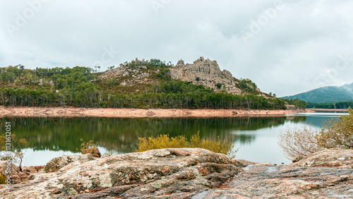 lake in the mountains of Alta Rocca in Corsica near the dam of L'Ospedale, Lavu di U Spidali photo