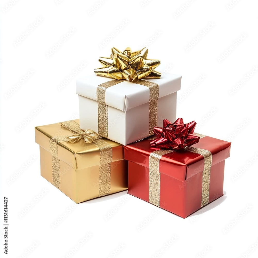 Fototapeta premium Christmas Gift boxes isolated