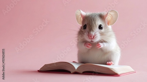 Whiskers on the Rise: A Little Mouse's Big Adventure with Books. photo