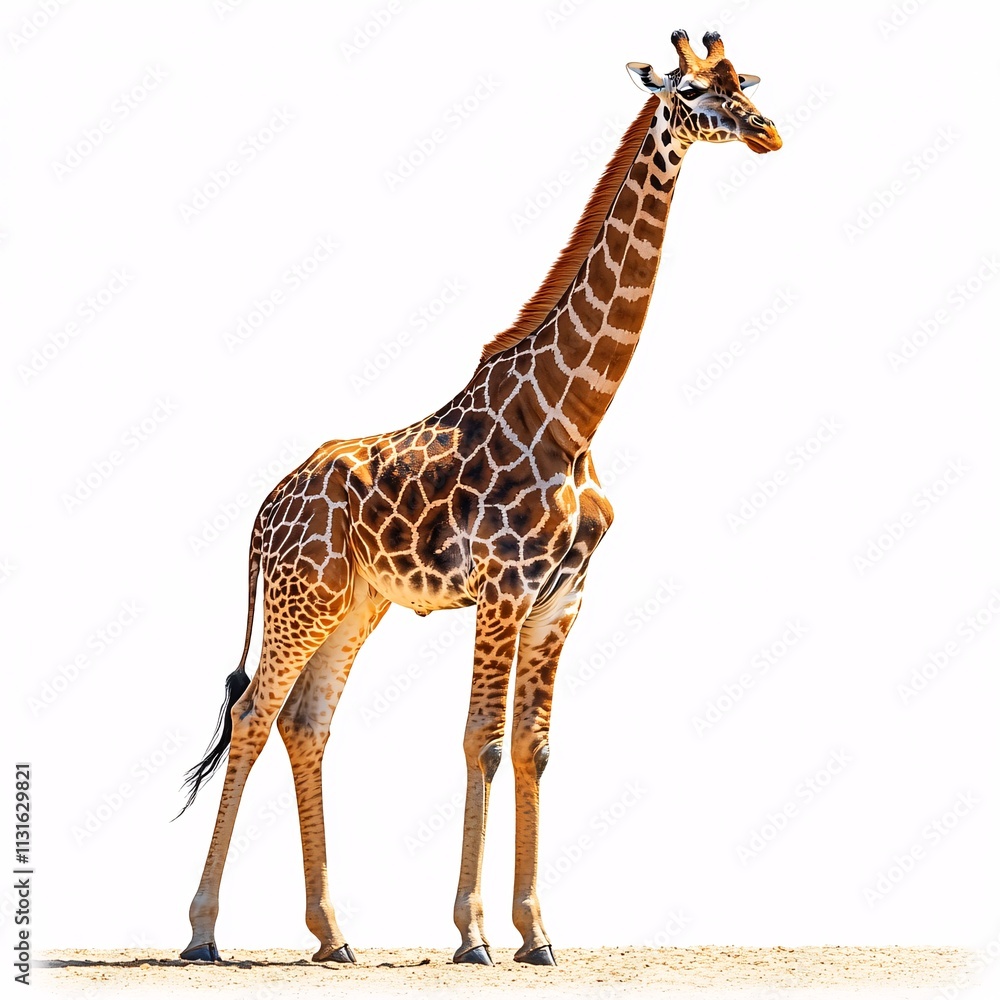 Naklejka premium giraffe isolated on white