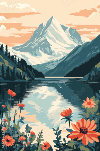 Vektorgrafik aus dem Package: flat, retro, vintage, modern, art, zeitgeist, film, movie, poster, kunstdruck