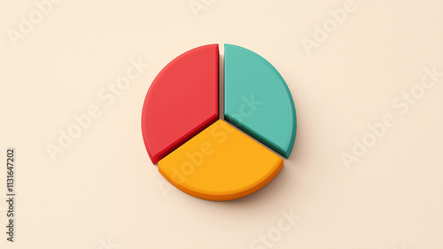 Free Download Colorful pie chart representation illustrating data distribution for analytical purposes - GFXLoad