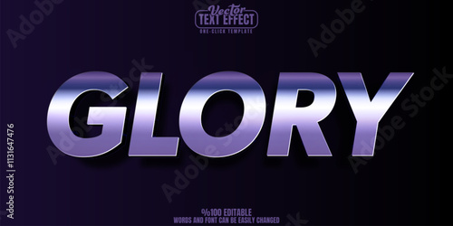 Metallic editable text effect, customizable shiny and chrome 3d font style
