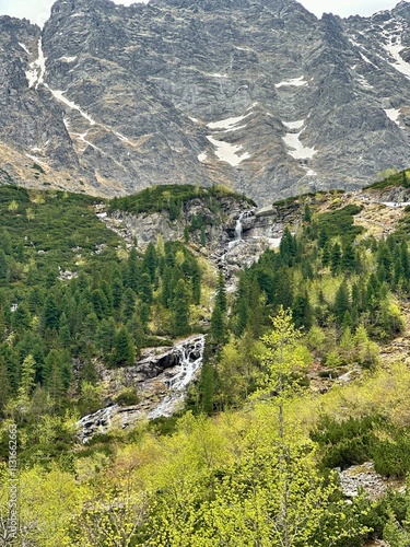 Obraz na płótnie Tatra Mountains and Morskie Oko lake view in Zakopane, Poland w salonie