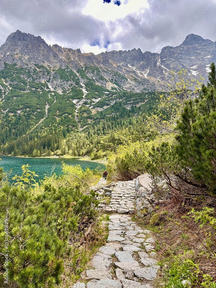 Tatra Mountains and Morskie Oko lake view in Zakopane, Poland