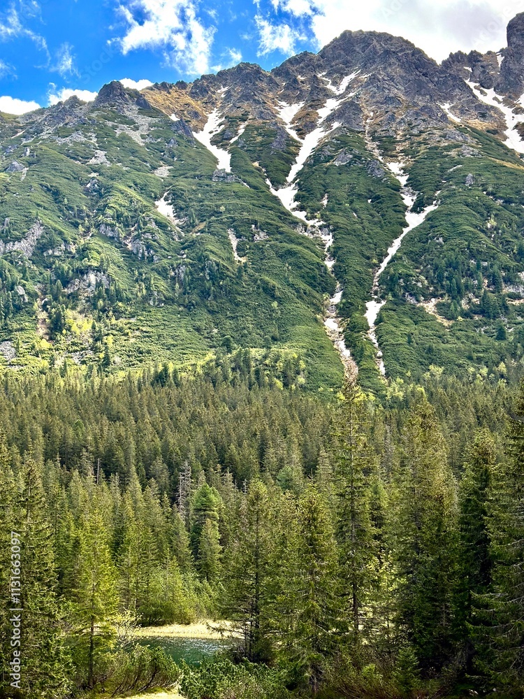 Tatra Mountains and Morskie Oko lake view in Zakopane, Poland