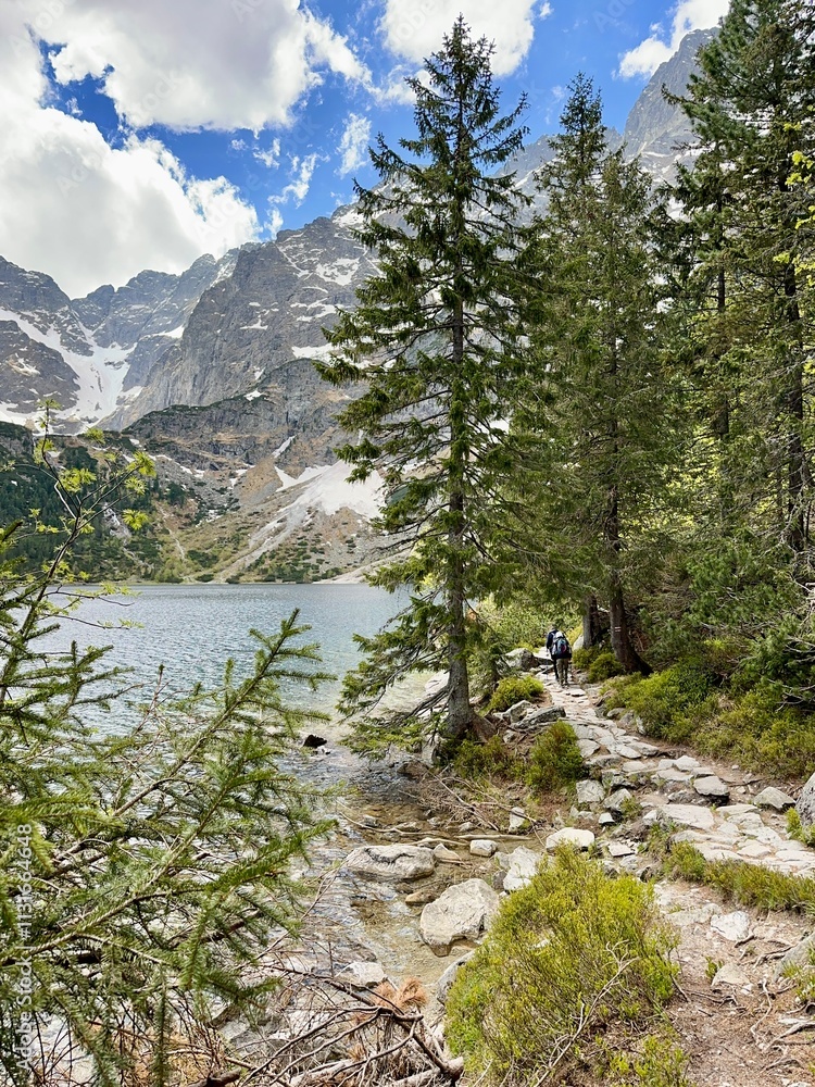 Tatra Mountains and Morskie Oko lake view in Zakopane, Poland