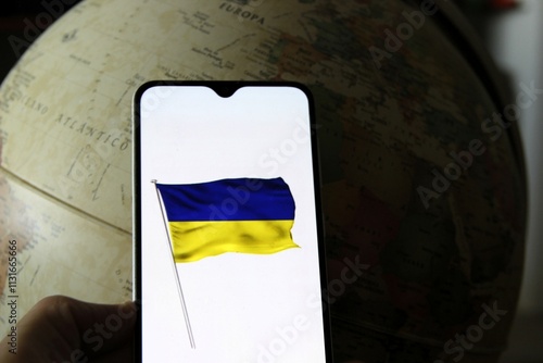 Bandeira da Ucrania - flag of ukraine photo