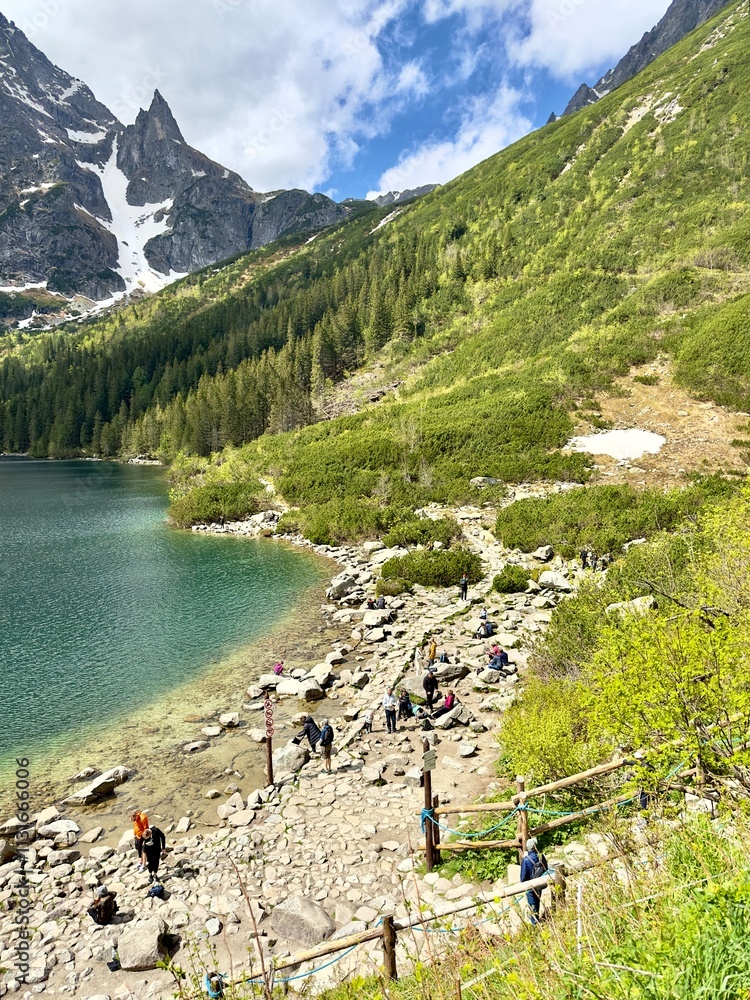 Tatra Mountains and Morskie Oko lake view in Zakopane, Poland