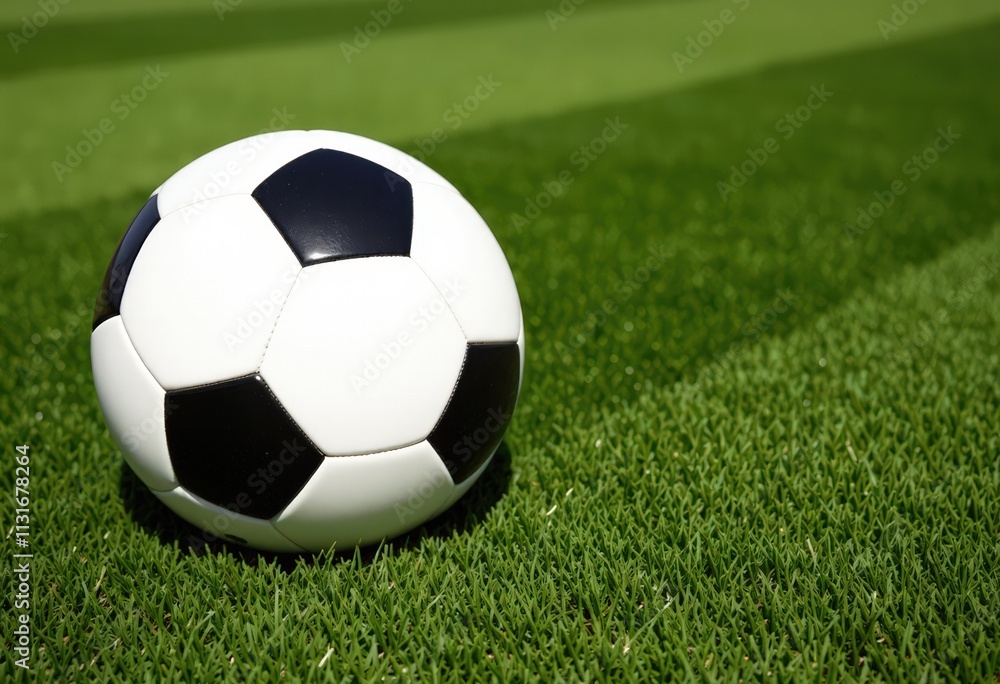 Fototapeta premium soccer ball on grass