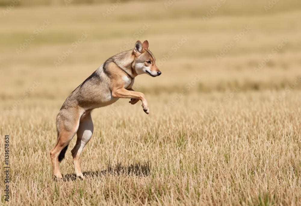 Obraz premium wolf running in the field