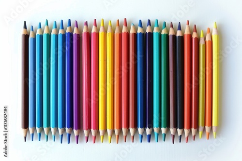 Ideas creativity concepts with flat lay of colorful stationery on wite space background.back to School.Modern mock up of business