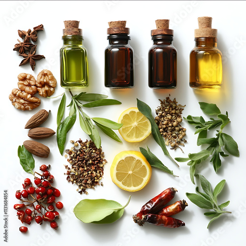 generates an image relating essential oils to gut health photo