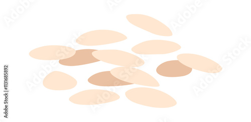 Scattered cereal grains vector illustration