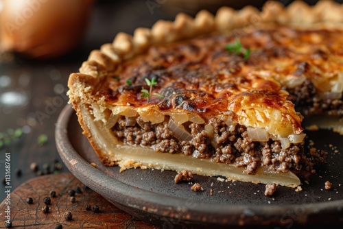 Savory Meat Pie with Golden Crust: A Culinary Masterpiece