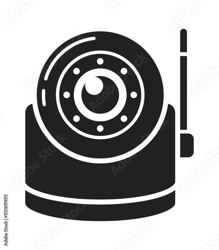 Video surveillance camera equipment vector illustration