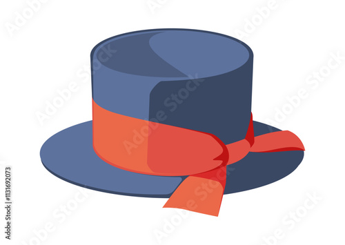Cartoon male top hat vector illustration