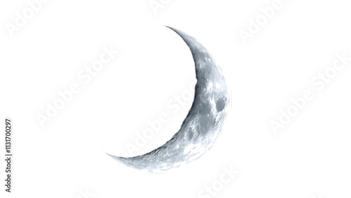 moon waning crescent design isolated