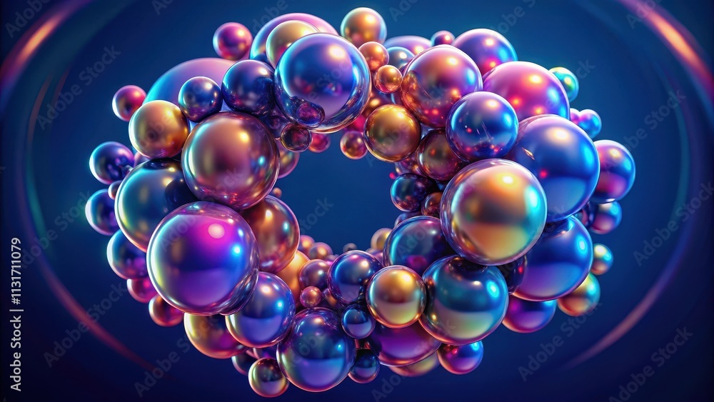 Fototapeta premium Fluid Metaball Satisfying Abstract Motion Graphics Loop Background