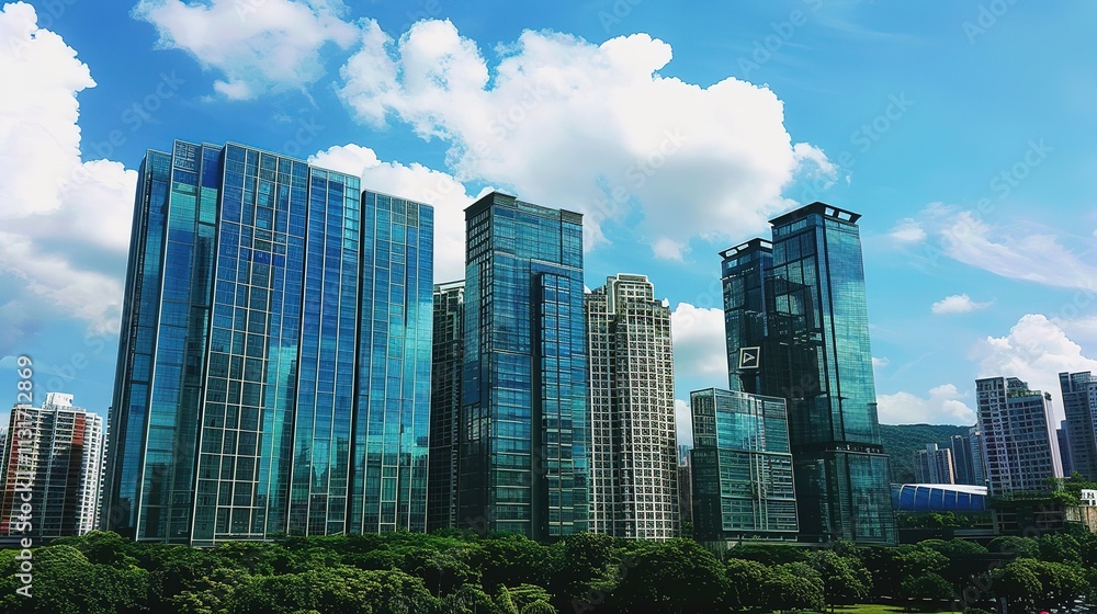 Fototapeta premium Financial City Architecture Commercial