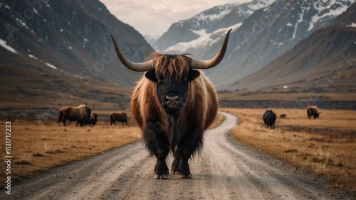 A cattle breed. Yak. photo