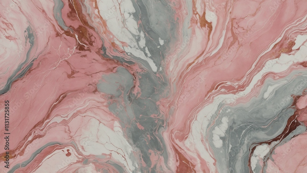 Fototapeta premium Abstract pink and gray acrylic paint marble background