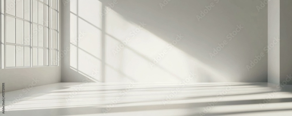 Obraz premium Clean white surface, soft shadow gradients,