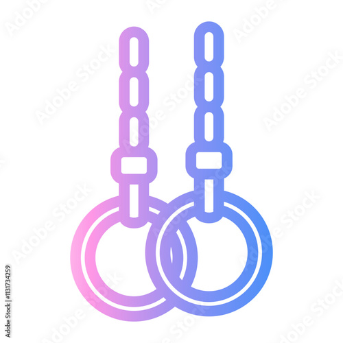 gymnastics Line Gradient Icon