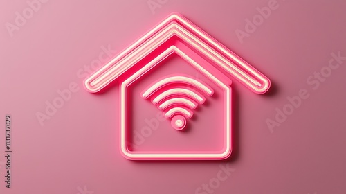 A house with a wifi symbol on it