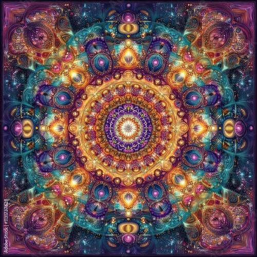 Wallpaper Mural Colorful Mandala Art with Intricate Patterns Torontodigital.ca