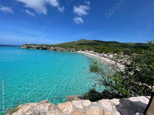 Grote Knip Beach Curacoa Netherlands view of the coast of island