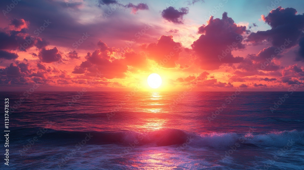 Obraz premium Sunset over the Ocean