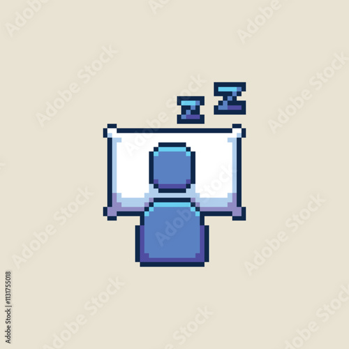 this is sleep icon in pixel art, this item good for presentations,stickers, icons, t shirt design,game asset,logo and your project